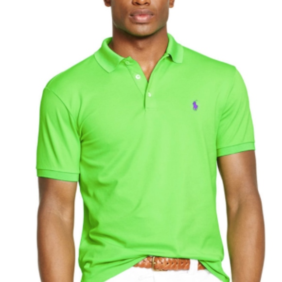 ralph lauren custom fit stretch mesh polo